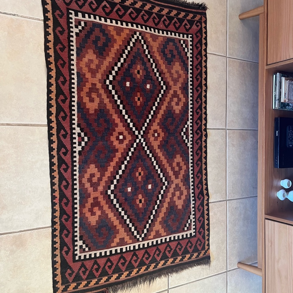 Vintage Baluch Tribal Kilim Rug